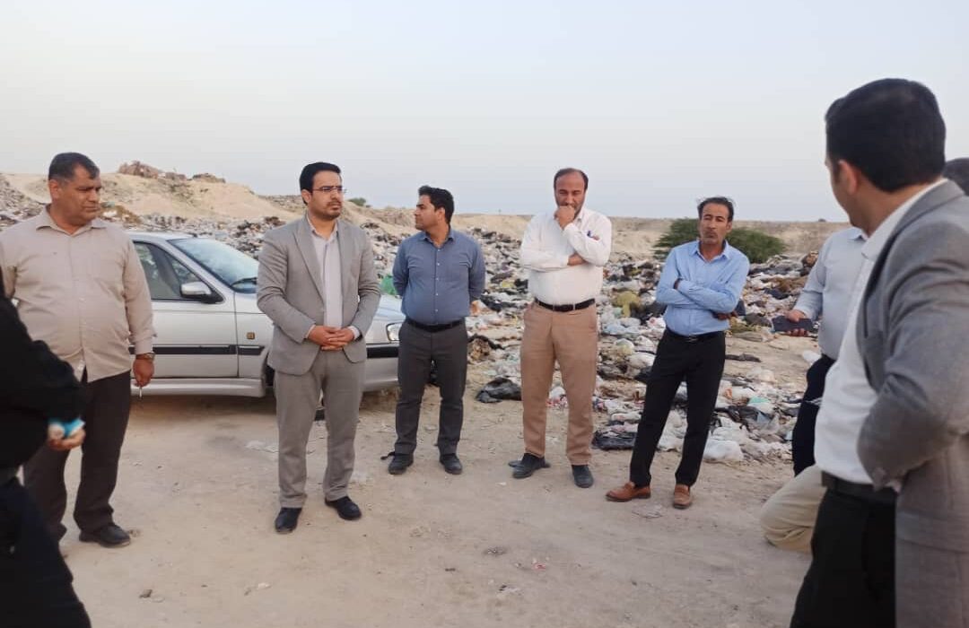 بازدید میدانی دادستان محترم شهرستان دیر از معدن زباله دیر