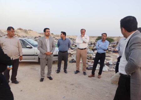بازدید میدانی دادستان محترم شهرستان دیر از معدن زباله دیر