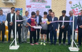افتتاح ۴ زمین چمن مصنوعی در مدارس بردخون با مشارکت نهادهای محلی و استانی