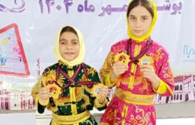 ۴ مدال طلا سهم ووشوکاران دختر دیری در رقابت‌های قهرمانی استان بوشهر
