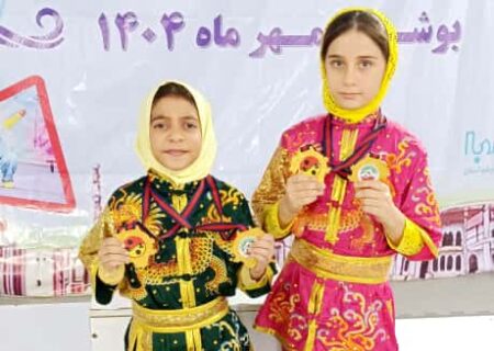 ۴ مدال طلا سهم ووشوکاران دختر دیری در رقابت‌های قهرمانی استان بوشهر