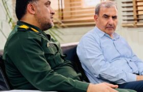 دیدار فرمانده سپاه دیر با مدیرعامل منطقه ویژه پارس و اعلام زمان تشییع شهید گمنام روستای سَرمَستان