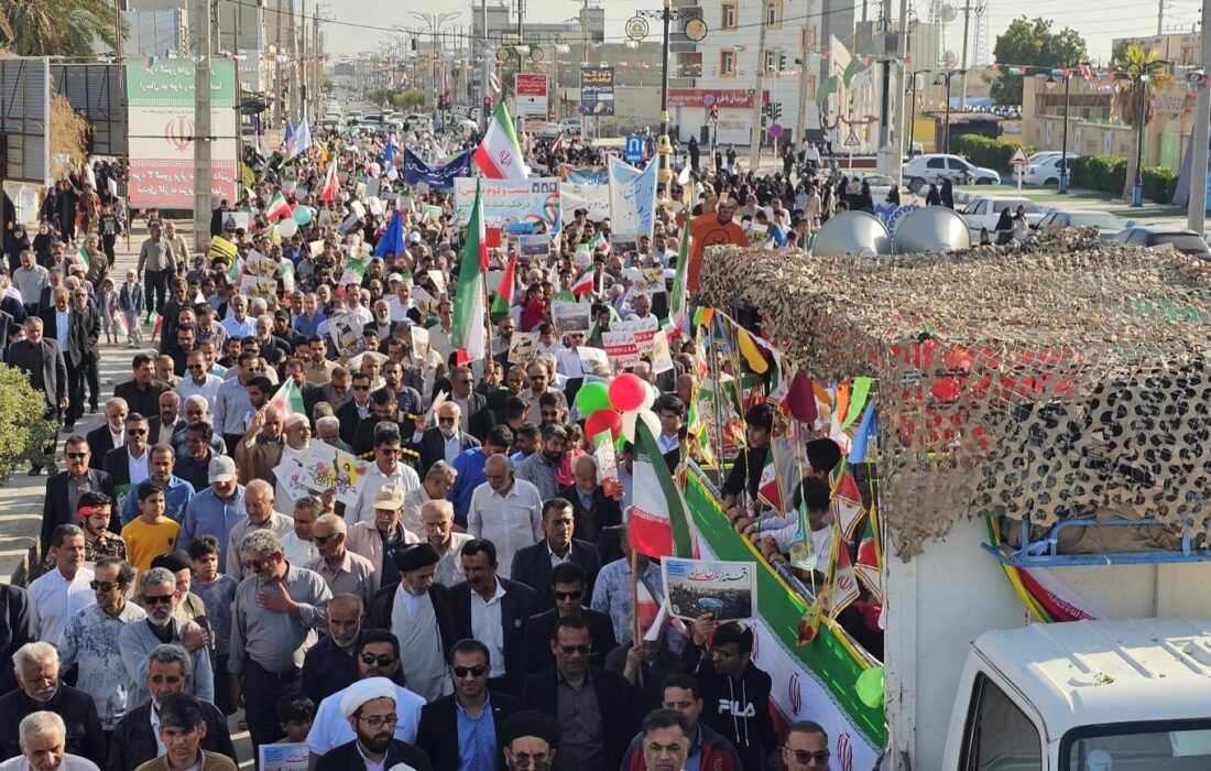 حماسه ۲۲ بهمن در بزرگ‌ترین بندر صیادی کشور؛ بندر دیر یکپارچه در مسیر وحدت و اقتدار